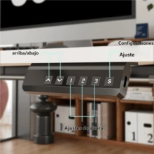 Escritorio de Pie Eléctrico 140x60 cm Altura Ajustable, Marco de Acero Resistente, Capacidad 80kg, Ideal para Oficina en Casa y Trabajo Remoto Saludable - Blanco - Ver 5