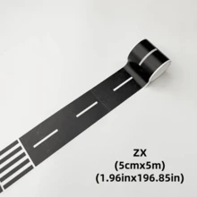 1 buc. bandă adezivă pentru șină de desene animate, 5 m, lucrată manual, bandă pentru drumuri de cale ferată, autocolant curbat pentru șină de mașină, drum în miniatură pentru casă de păpuși, șină de trafic, recuzită pentru scene de parcare, bandă autocolantă pentru marcarea locurilor de parcare, autocolant DIY, detașabil și fără urme, potrivit pentru decorul casei de păpuși, accesorii pentru casă de păpuși, cadouri pentru petreceri cu tematică sportivă, autocolante pentru exterior - Multicolor - Vizualizare 16