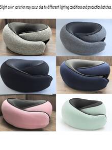360° Travel Neck Pillow, Memory Foam Airplane Pillow, Soft Foldable Ergonomic U-Shaped Neck Support Travel Pillow For Airplane, Office Nap, Portable Neck Cushion - 頸枕 - 查看 7