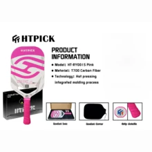 HTPICK Tournament Grade Pickleball Paddle, Heat-Pressed T700 Carbon Fiber, Multi-Color (Red/Green/Blue), Offensive Style, Champion Level Professional Paddle, USAPA Certified, Suitable For School, Club And Gym Sports Equipment - Multicolor - View 14