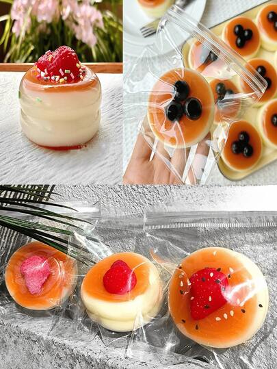 Taba Squishy-Nee Doh-Cheese Squishy Realistic Cake Squishy Toy, Best Choice For Stress Relief And Anxiety Reduction, High Toughness And Stickiness, Strawberry/Blueberry Souffle Cream Filling Realistic Cake Dough Texture, Perfect Gift For Birthday, Valentine's Day, Party, Easter, Back To School