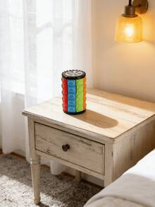 1-Piece 3D Magic Tower Cube With Rotating Cylinder Layers, Colorful Corn-Shaped 5x5 Difficulty Puzzle Game For Focus, Stress Relief, Brain Teaser, And Cognitive Exercise, Ideal For Office Break, Classroom, Travel, Family Game Night, And Puzzle Enthusiasts Of All Ages - Multicolor - View 3