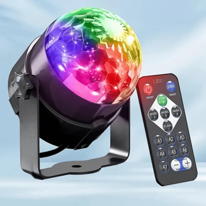 1pc USB Powered LED Disco Ball Projector - Portable Multicolor Lighting For Parties, Christmas, And Outdoor Events