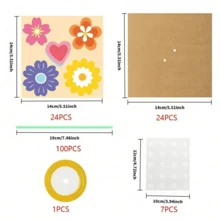 6/12/24 Juegos de Kit de Manualidades de Ramo de Flores Hecho a Mano, Artesanía de Papel de Flores para Hacer tu Propio Ramo y Tarjetas de Felicitación, Adecuado para el Día de la Madre, Semana de Apreciación a los Maestros, Actividades en el Aula - Regalos de Acción de Gracias, Adecuado para el Hogar y la Escuela, Regalos de Regreso a Clases, Regalos de Paquete Múltiple, Día de San Valentín - Multicolor - Ver 3