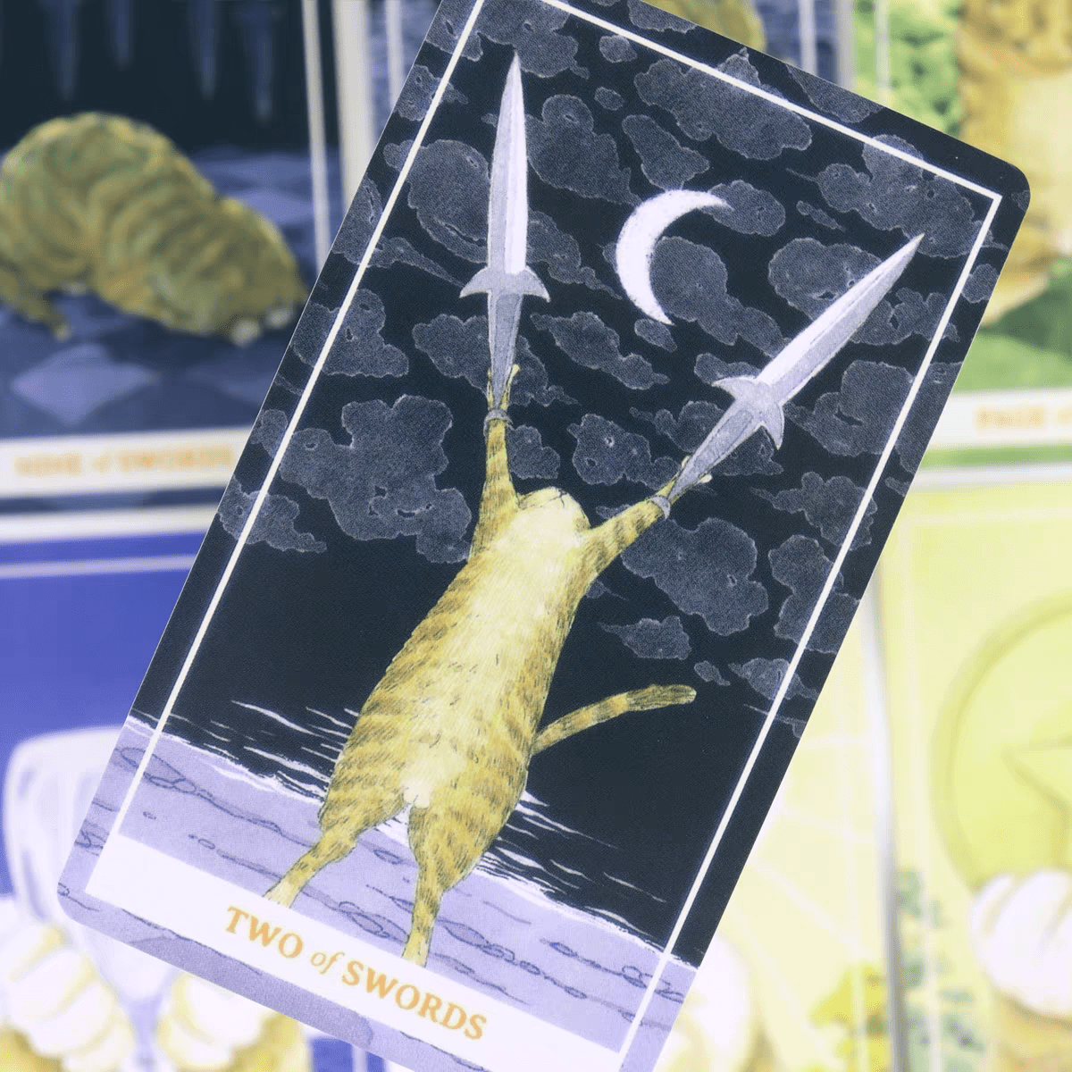 Sunshine Orange Cat Tarot Cards - 78 Card Deck Set, Card Game, Home Decor, Portable, Suitable For Party Entertainment - Multicolor - View 5