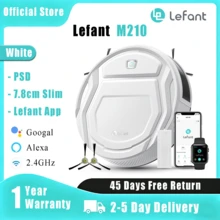 LEFANT M210(T) Robot Vacuum 3.1in Ultra Slim 11in Diameter Self-Charge 2200Pa Suction 120Mins Voice Control Pet Hair Carpet Precise Avoidance, Ideal For Cleaning Hard Floors In Kitchens And Living Rooms, White - 白色 - 查看 1