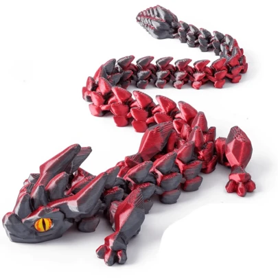 1pc The Striking Color Scheme Is Another Key Feature Of This Dragon Figurine. The Bold Red-Black Gradient Finish Creates A Volcanic, Fiery Texture, With The Red Scales Contrasting Sharply Against The Dark Base Layer, Enhancing The Dragon's Imposing Presence. The Single, Piercing Yellow Eye Becomes The Focal Point Of Intensity, Making This Dragon Seem To Have Stepped Straight Out Of A Fantasy Novel. This Dramatic Color Palette Suits Any Decor Style, From Modern Avant-Garde To Fantasy-Themed, Allowing It To Seamlessly Blend In And Become A Versatile, Year-Round Decorative Piece.