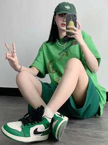 Nike Jordan Air Jordan 1 Mid 耐磨 中幫 復古籃球鞋 男款 白綠 - 白綠 - 查看 7