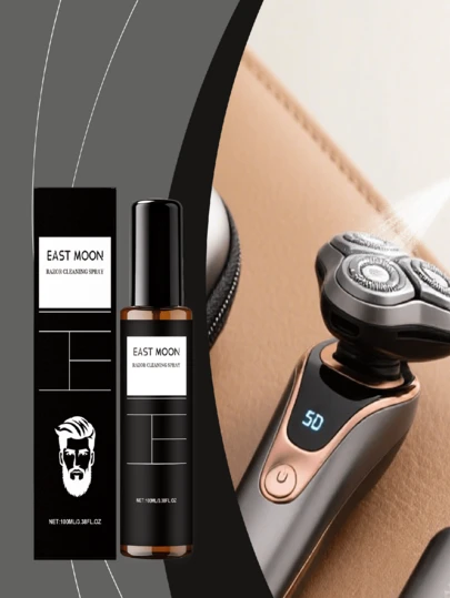 Men's Electric Shaver Cleaning Solution, Shaver Head Cleaner, Maintenance, Decontamination, Lubrication, Daily Care