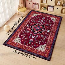Thảm ngoài trời chống trượt bằng nhung pha lê, họa tiết Ba Tư cổ điển, bền chắc, có thể giặt máy, thích hợp cho ban công, sân hiên, lối vào và xe RV. - Nhiều màu - Xem 15