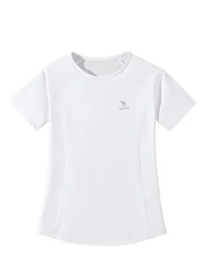 CAMEL CROWN Women's Summer Short-Sleeve T-Shirt With Loose Fit And Quick-Drying Collar, Casual And Versatile Outdoor Top