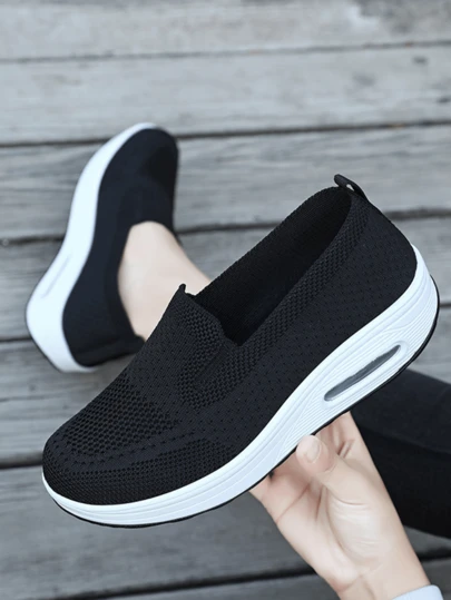 Zapatillas Deportivas Casuales para Mujer Plataforma con Aumento de Altura Amortiguación de Aire Malla Transpirable Ergonómico Ligero Antideslizantes Cómodas Elegantes Versátiles Ideal para Caminar y Uso Diario