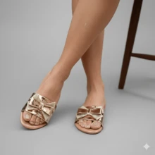 Women Flat Sandals - Vàng - Xem 2