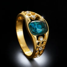 1枚优雅铜质订婚戒指，镶嵌合成立方氧化锆和公主方形四爪切割钻石，奢华闪耀的承诺戒指，适合婚礼、周年纪念日、生日、情人节等场合，四季皆宜，送给她 - 戒指 - 查看 11