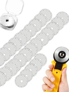 45mm Rotary Cutter With 5 Replacement Blades, Ergonomic Handle Roller Cutting Knife With Lock, Suitable For Fabric, Leather, DIY, Sewing, Quilting, Cloth Cutting, Ambidextrous, Home Use - Multiple Styles - View 1
