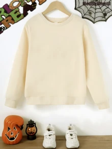 KID009|Conjunto de Sudadera y Pantalón para Hombres de Talla Grande - Albaricoque - Ver 4