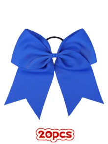 1-20 piezas Accesorios para el cabello de niños, Cintas elásticas para el cabello con lazos sencillos, Cintas de 8 pulgadas, Adecuado para uso diario - Multicolor - Ver 40