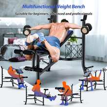 Adjustable Weight Bench With Leg Extension Home Training Gym Weight Lifting Bench Full-Body Workout Bench Bench Press - Black - View 6