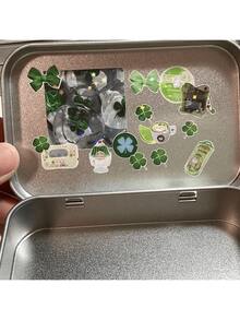 1pc Mini Metal Hinged Tin Box - Portable Small Storage Box Set With Lid, Suitable For Home Organization, DIY Mint Wallet Crafting, Birthday Party Decor - Multicolor - View 5