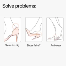 Comfortable & Soft Heel Grips, Transparent Anti-Slip Heel Stickers, Self-Adhesive Heel Pads - Clear - View 9