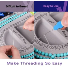 串珠手链制作套装、项链串珠托盘、精密切割钳/珠宝制作钳、珠宝制作材料、串珠托盘、项链设计板、珠宝维修工具套装、串珠线、串珠垫、带钳子的珠宝工具套装 - 彩色 - 查看 3