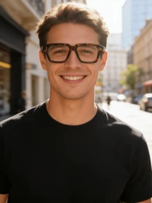 1pc Men's Small Square Frame Computer Glasses, Suitable For Viewing Computers, Phones, E-Sports Gaming, Travel, Also Fashionable Accessory For Women - Nhiều màu - Xem 4