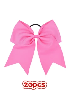 1-20 piezas Accesorios para el cabello de niños, Cintas elásticas para el cabello con lazos sencillos, Cintas de 8 pulgadas, Adecuado para uso diario - Multicolor - Ver 36