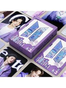 50pcs/124pcs/92pcs JIMIN V J-HOPE RM JIN Photo Card Collection Set - Handmade Photo Album Set For Fans, K-POP Birthday Gift, Trading Cards With Display Box, Bookmark Set, Collector Cards For Valentine's Day, Small Gift, Fanmade Photocards - Multicolor - View 3