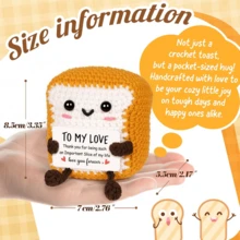 1件手工钩编桌面摆件，可爱动植物科幻设计，生日、母亲节、父亲节礼物，送给家人、朋友、同事，传递正能量，毕业典礼、节日、派对礼品 - 彩色 - 查看 7