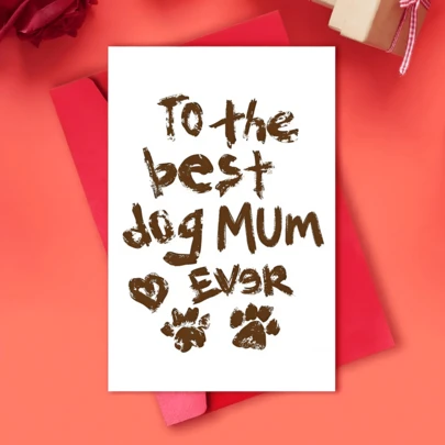 1pc Funny Dog Mum Card Dog Dad Card Delight Hilarious & Cute Birthday Card Mother's Day Card Father's Day Card To The Best Mum The Best Dad - Perfect Gift For Pet Lovers, Ideal For Christmas, New Year, Birthdays & Thank You Notes Father's Day Card Christmas Card