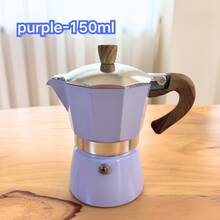 Premium Aluminum 3-Cup 6-Cup Italian Moka Pot, Stovetop Espresso Maker With Wood Grain Handle. Paired With Ceramic Pouring Pot, Portable & Stylish. Great For Brewing Authentic Coffee, A Popular Cross-Border Pick For Coffee Lovers. - Multicolor - View 14