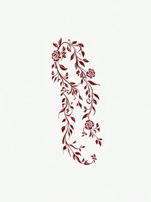 1 miếng dán hình xăm ngón tay, hình xăm tạm thời chống thấm nước họa tiết hoa lá, hình xăm cá nhân hóa thời trang phù hợp cho mọi người, thích hợp sử dụng trong ngày Valentine. - Đỏ - Xem 5