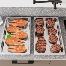 CuteHairy 6-Pcs 4 In Deep Steam Table Pans Restaurant Commercial Stainless Steel Food Pans - View 4
