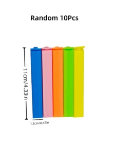 1/10/5/20 buc Agrafă pentru pungi de mâncare, cleme portabile de etanșare pentru conservarea alimentelor, cleme reutilizabile etanșe, rezistente la praf, potrivite pentru diverse pungi de plastic și pungi pentru gustări, recipiente de depozitare pentru bucătărie, accesorii de bucătărie, ustensile de bucătărie - Multicolor - Vizualizare 11