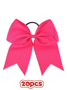 1-20 piezas Accesorios para el cabello de niños, Cintas elásticas para el cabello con lazos sencillos, Cintas de 8 pulgadas, Adecuado para uso diario - Multicolor - Ver 33