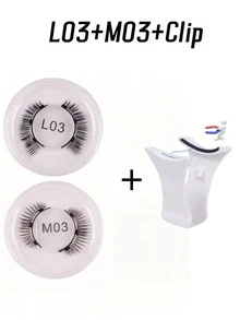 Magnetic Eyelashes Set (With Eyelash Applicator) - Reusable, Professional Makeup Tool, Alcohol-Free, Fragrance-Free Plastic Material, Eyelash Set - Multicolor - View 22