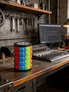 1-Piece 3D Magic Tower Cube With Rotating Cylinder Layers, Colorful Corn-Shaped 5x5 Difficulty Puzzle Game For Focus, Stress Relief, Brain Teaser, And Cognitive Exercise, Ideal For Office Break, Classroom, Travel, Family Game Night, And Puzzle Enthusiasts Of All Ages - Multicolor - View 4