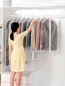 Bộ 5 túi bọc chống bụi trong suốt, có thể giặt, túi chống bụi kín hoàn toàn, thích hợp để bảo quản quần áo, trang trí nhà cửa, phòng ngủ, áo thun nữ, quần, váy, sắp xếp đồ đạc, đồ dùng du lịch. - Nhiều màu - Xem 2