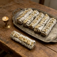 10CMWhite Sage & Yerba Santa Smudge Sticks - Natural Cleansing Incense For Spiritual Healing, Meditation & Home Purification - Multicolor - View 3