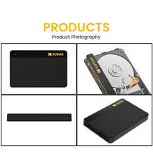 Kodak 柯达 500GB 移动硬盘，USB3.2 高速 5Gbps 2.5 英寸外置存储设备，适用于商务 PC、笔记本电脑，传输速度快 - 黑色 - 查看 7