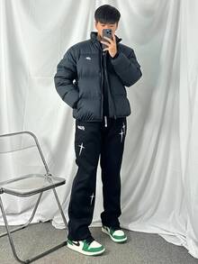 Nike Jordan Air Jordan 1 Mid 耐磨 中幫 復古籃球鞋 男款 白綠 - 白綠 - 查看 8