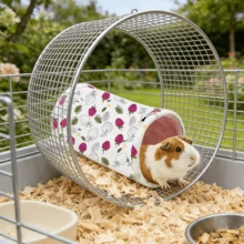 Hamster And Guinea Pig Tunnel, Small Pet Tunnel And Pipe, Soft Wool Small Animal Tunnel Tube And Mat As Well As Corner Hideout Cage Accessories, Suitable For Guinea Pigs, Rabbits, Ferrets, Chinchillas, Hedgehogs, Etc. - View 12