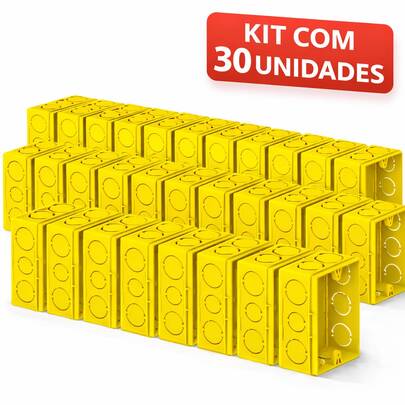 Kit C/ 30 Caixinhas de 4x2 P/ Instalações Elétricas Residenciais
