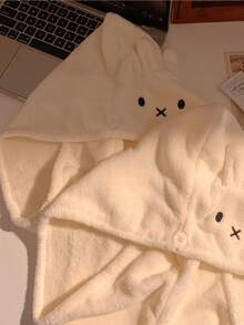 米菲兔珊瑚绒吹干帽，可爱的米菲兔印花，柔软的乳白色面料，厚实舒适的绒面质感，适合居家、浴室、沐浴后、日常护理，是米菲兔粉丝、卡通爱好者、儿童、成人、美容爱好者的理想之选，也是送给女朋友和家人的完美礼物。 - 米色 - 查看 9