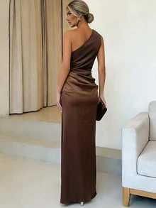 Đầm quây thanh lịch mới cho nữ, đầm ôm sát gợi cảm với họa tiết lưới phối ren hở vai, thích hợp cho mùa hè. - Cà phê - Xem 4