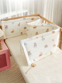 1件装INS风舒适婴儿床围栏，新生儿婴儿床安全护栏，保护宝宝头部和身体免受碰撞，全方位保护婴儿床，加厚防撞护栏，婴儿房装饰 - 彩色 - 查看 4