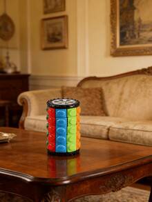 1-Piece 3D Magic Tower Cube With Rotating Cylinder Layers, Colorful Corn-Shaped 5x5 Difficulty Puzzle Game For Focus, Stress Relief, Brain Teaser, And Cognitive Exercise, Ideal For Office Break, Classroom, Travel, Family Game Night, And Puzzle Enthusiasts Of All Ages - Multicolor - View 12