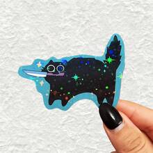 Cute Cat Biting Knife Shape Magic Cat Stickers - Adorable Purple And Orange Cats, Magic Design Waterproof Vinyl Decals, Suitable For Notebooks, Planners, Scrapbooks, Farmhouse Decor - Easy To Peel And Stick, Planner Decor, Diary Decor, Magic Theme, High-Quality Printing Glossy, Single Use - Vinyl - View 19
