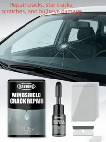rayhong 挡风玻璃裂纹修复液 - 挡风玻璃裂纹胶水修复液，挡风玻璃裂纹和划痕修复，快速恢复透明度 - 液體 - 查看 2