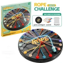 Tecforood 1 Set Rope Challenge Puzzle Game, Brain Teaser Logic Toy, Rope & Ring Puzzle, Desktop Family Party Game For Logical Thinking, Parent-Child Game, Back To School, Christmas Gift - Multicolor - View 12
